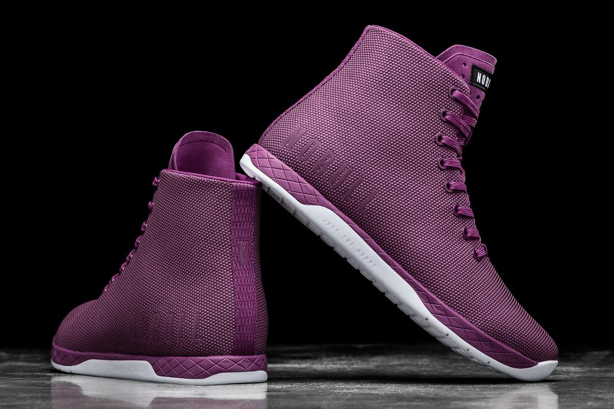 Nobull Superfabric High-Top Women's Trainers Deep Purple | Australia (XB7629)